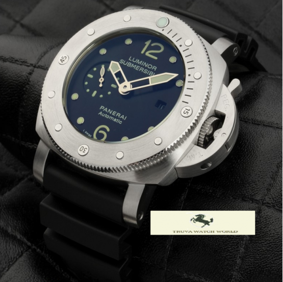 HK1287 PANERAİ SUBMARSİBLE GÜMÜŞ KASA SİYAH KORDON